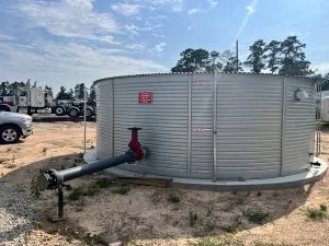 Fire Tank Pros High Meadow Ranch Fire Pioneer Water Tank in Texas
