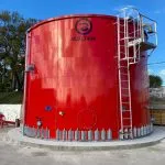 Fire Tank Pros Blue Tank Seismic in Red